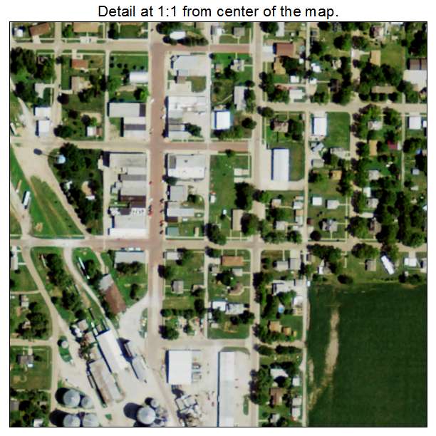 Milligan, Nebraska aerial imagery detail