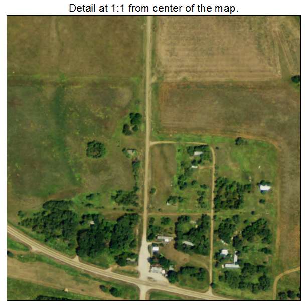 Monowi, Nebraska aerial imagery detail