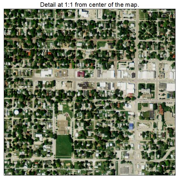 Nebraska City, Nebraska aerial imagery detail