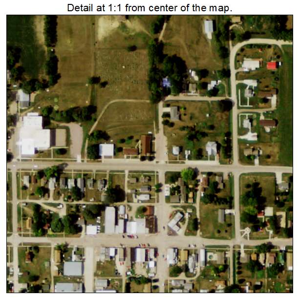 Newcastle, Nebraska aerial imagery detail