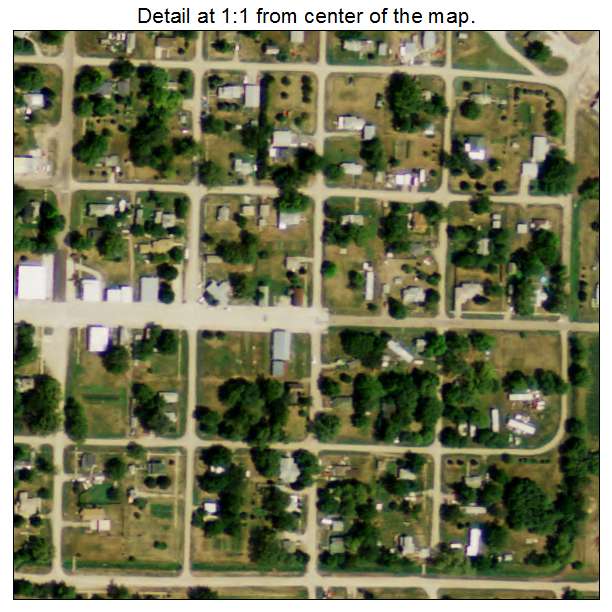 Oakdale, Nebraska aerial imagery detail