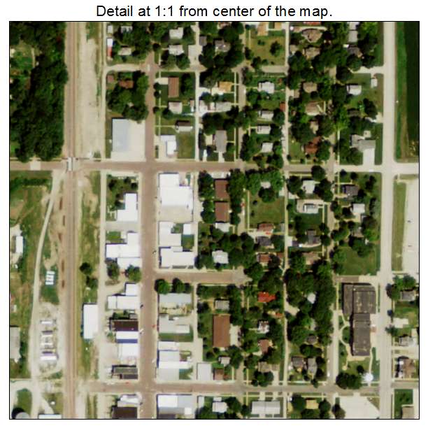 Oakland, Nebraska aerial imagery detail