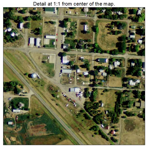 Oconto, Nebraska aerial imagery detail