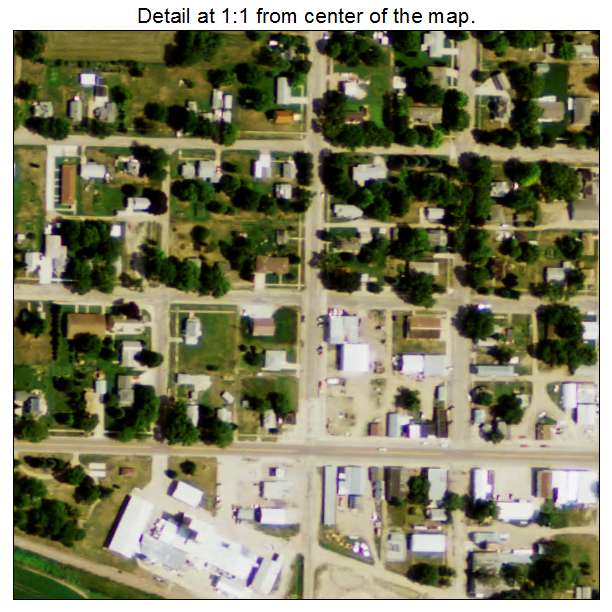 Orchard, Nebraska aerial imagery detail
