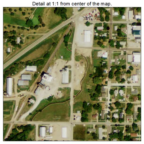 Osceola, Nebraska aerial imagery detail