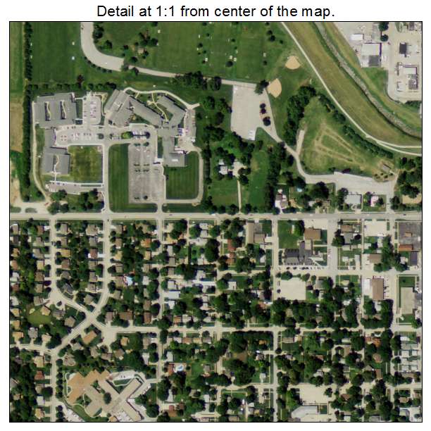 Papillion, Nebraska aerial imagery detail