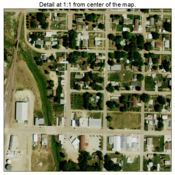 Platte Center, Nebraska aerial imagery detail