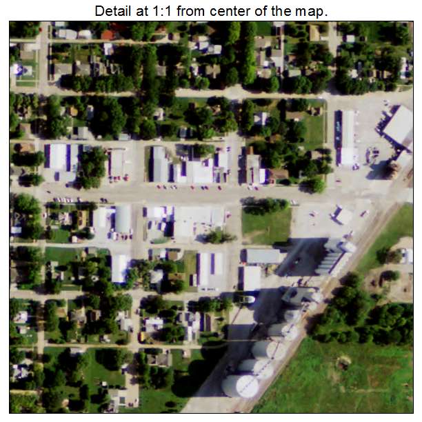 Plymouth, Nebraska aerial imagery detail