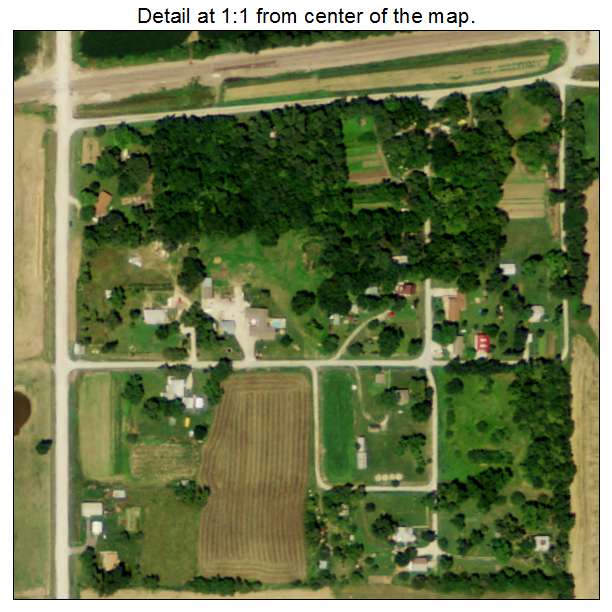 Preston, Nebraska aerial imagery detail
