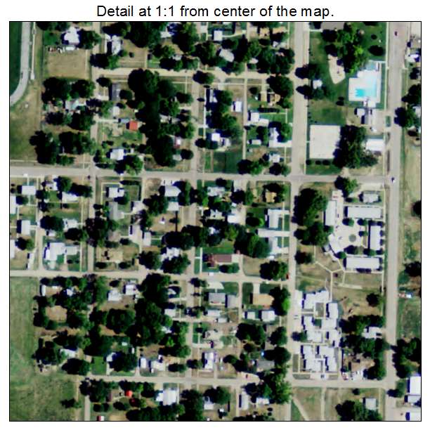 Red Cloud, Nebraska aerial imagery detail