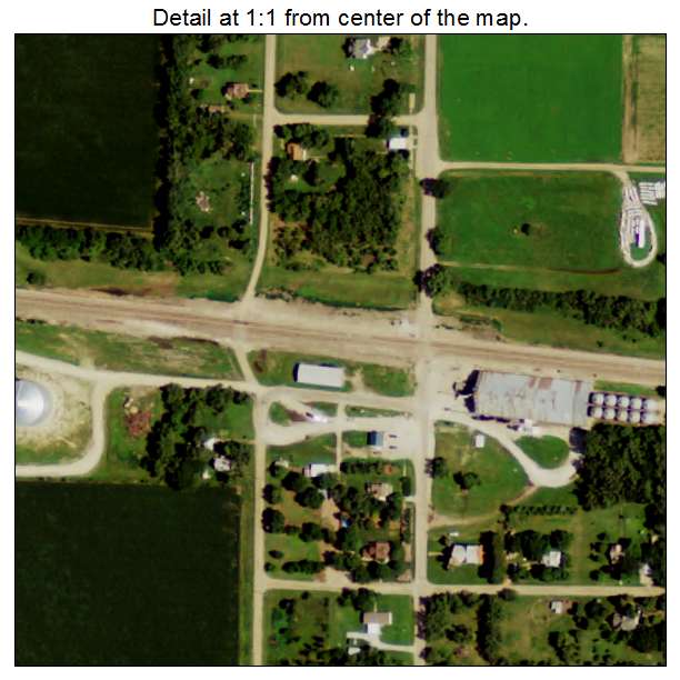 Saronville, Nebraska aerial imagery detail