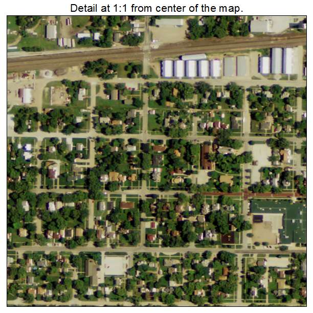 Schuyler, Nebraska aerial imagery detail
