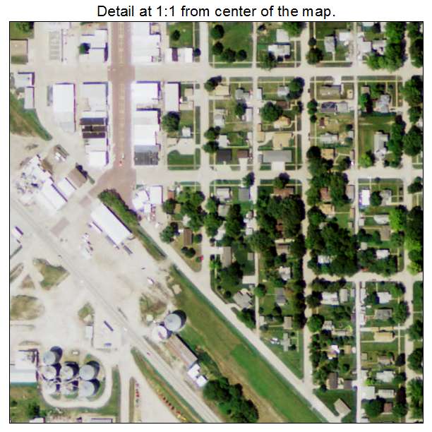 Scribner, Nebraska aerial imagery detail