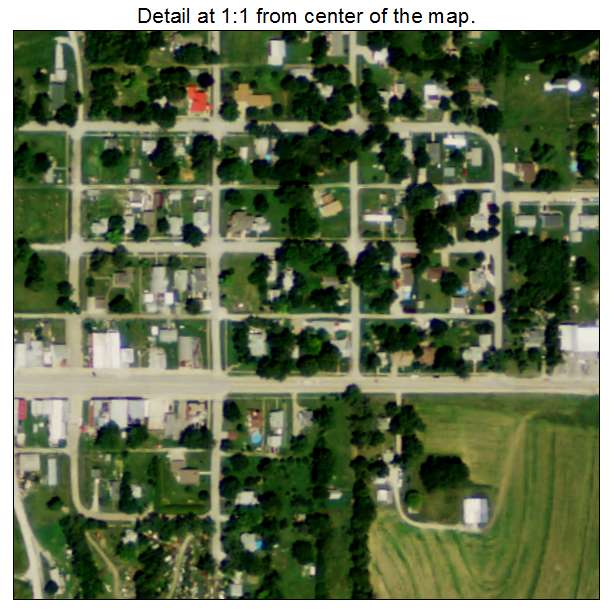 Union, Nebraska aerial imagery detail