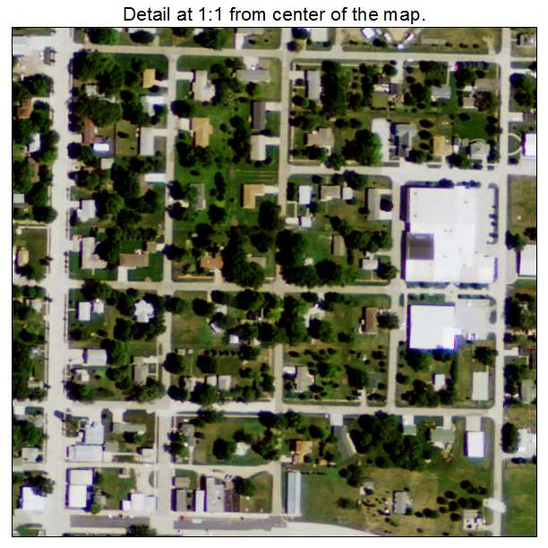Waco, Nebraska aerial imagery detail