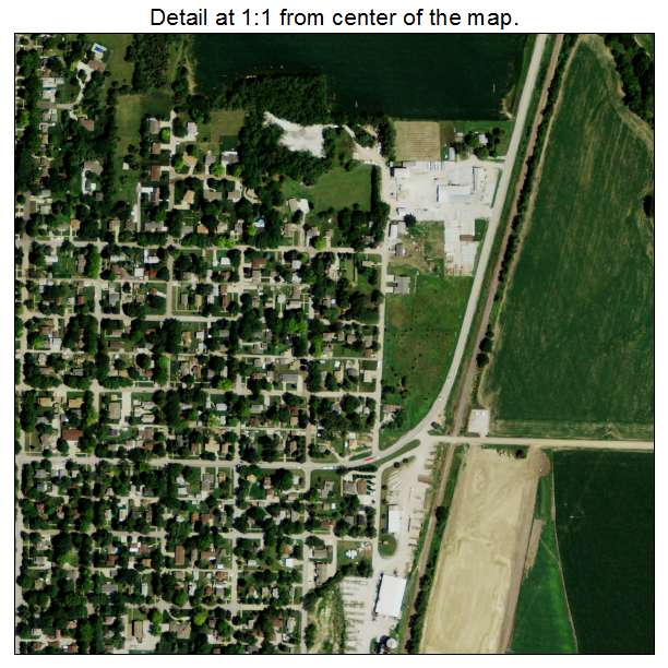 Wahoo, Nebraska aerial imagery detail