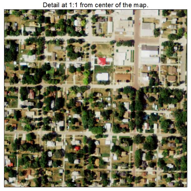 Wakefield, Nebraska aerial imagery detail