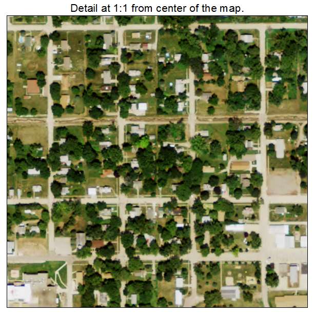 Walthill, Nebraska aerial imagery detail