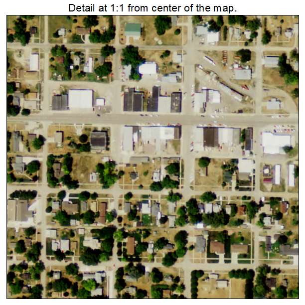 Wausa, Nebraska aerial imagery detail