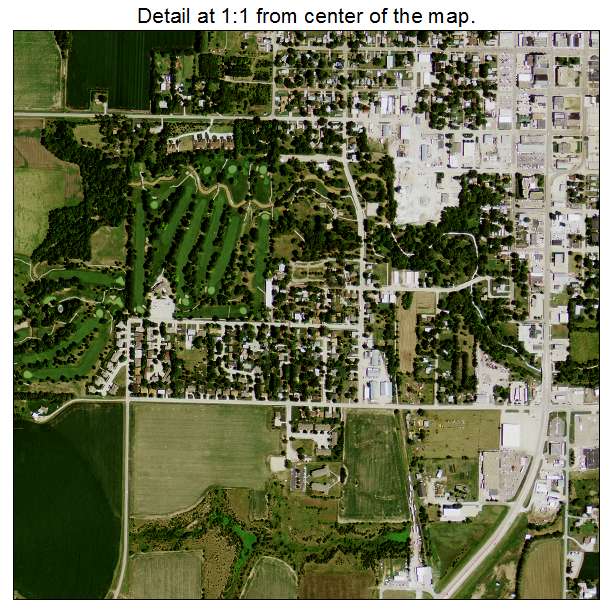 York, Nebraska aerial imagery detail