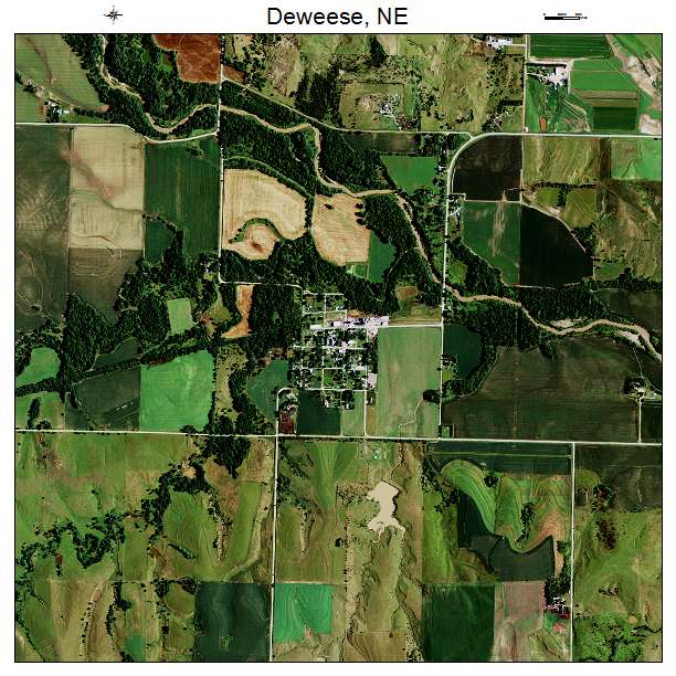 Deweese, NE air photo map