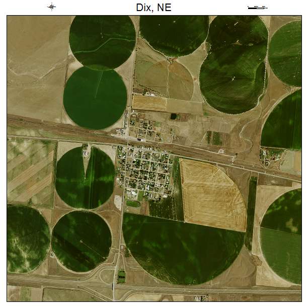 Dix, NE air photo map