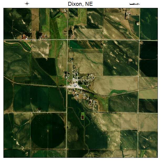 Dixon, NE air photo map