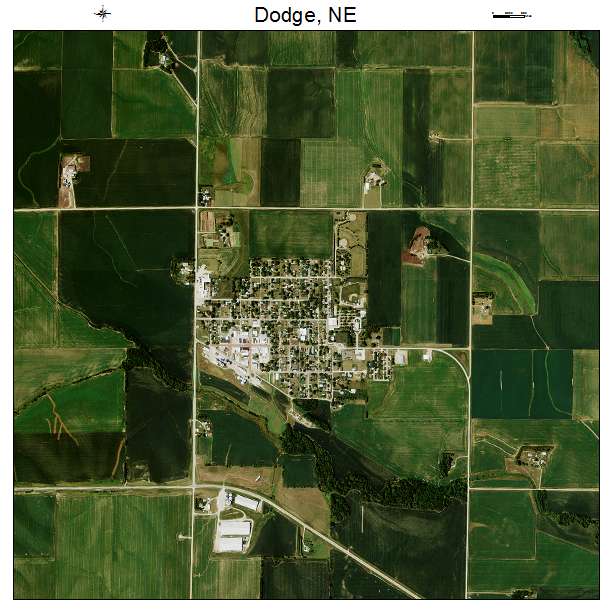 Dodge, NE air photo map