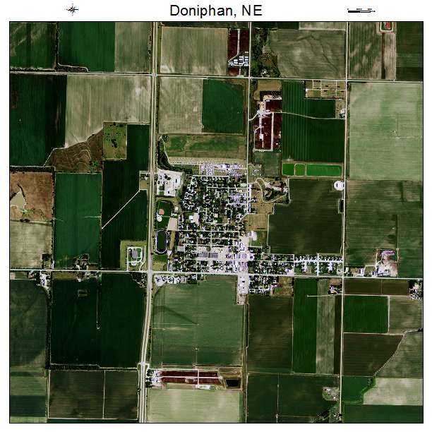 Doniphan, NE air photo map