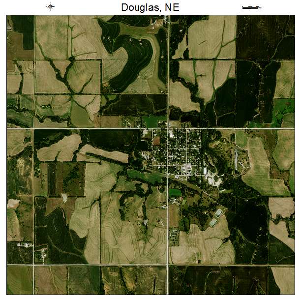 Douglas, NE air photo map