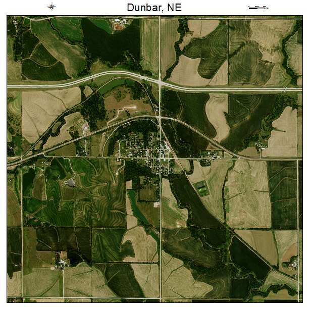 Dunbar, NE air photo map