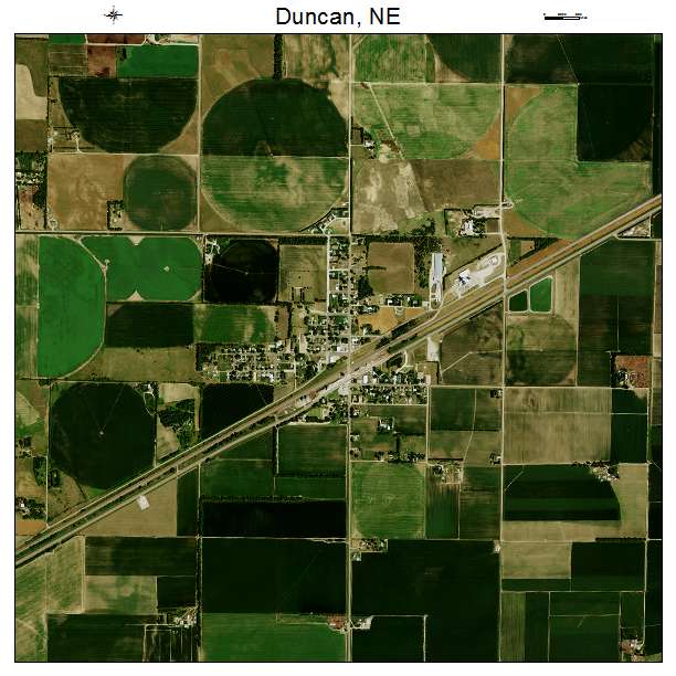 Duncan, NE air photo map