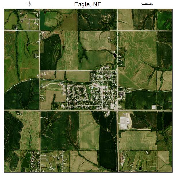 Eagle, NE air photo map