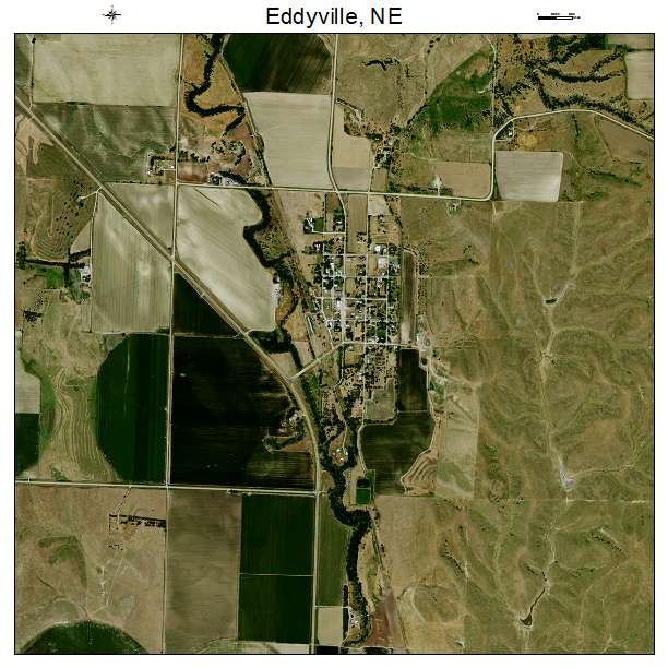 Eddyville, NE air photo map