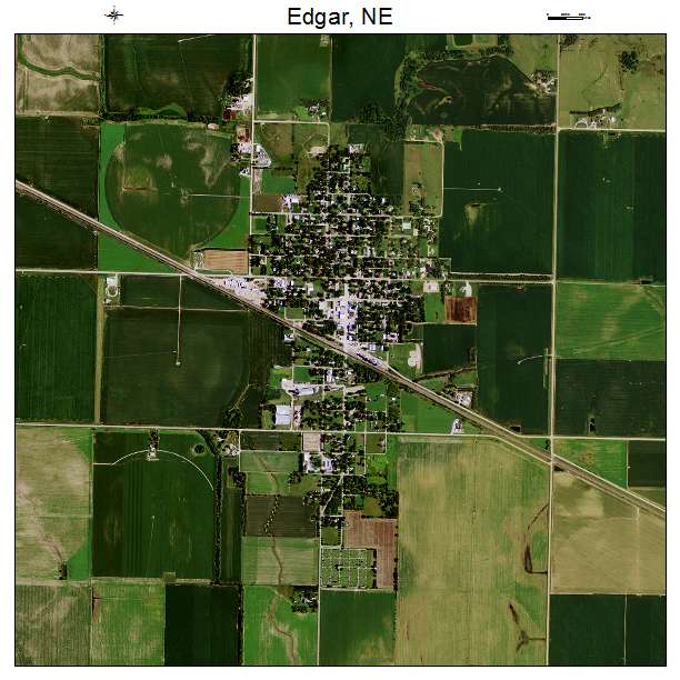 Edgar, NE air photo map
