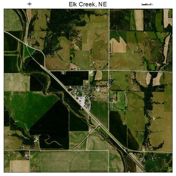 Elk Creek, NE air photo map
