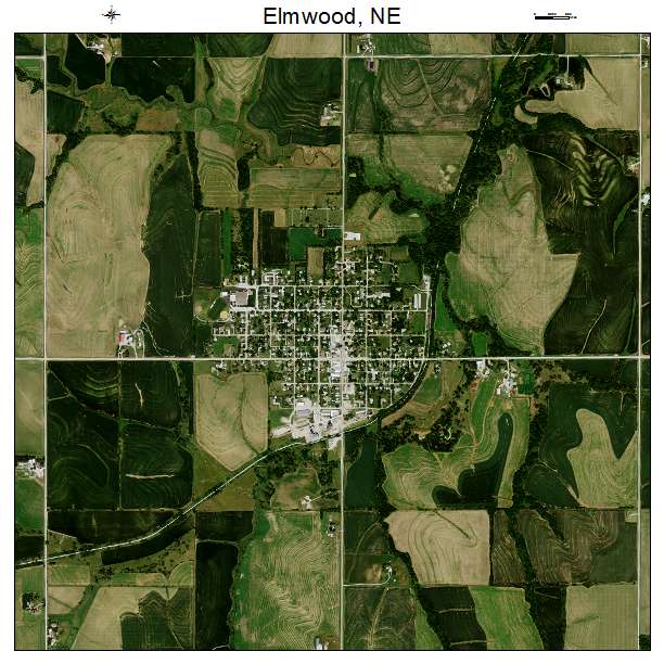 Elmwood, NE air photo map