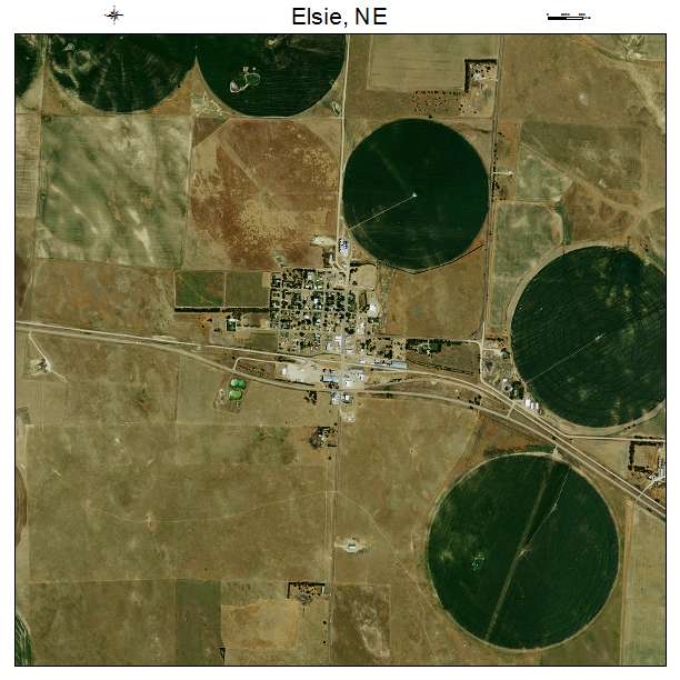 Elsie, NE air photo map