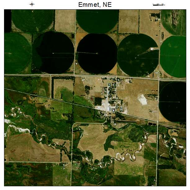 Emmet, NE air photo map