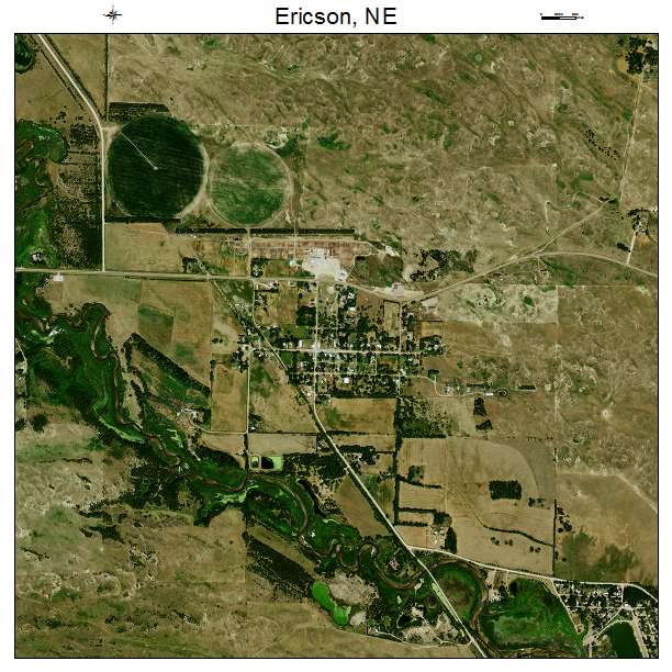 Ericson, NE air photo map