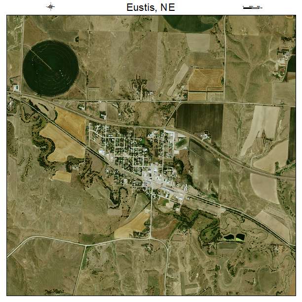 Eustis, NE air photo map