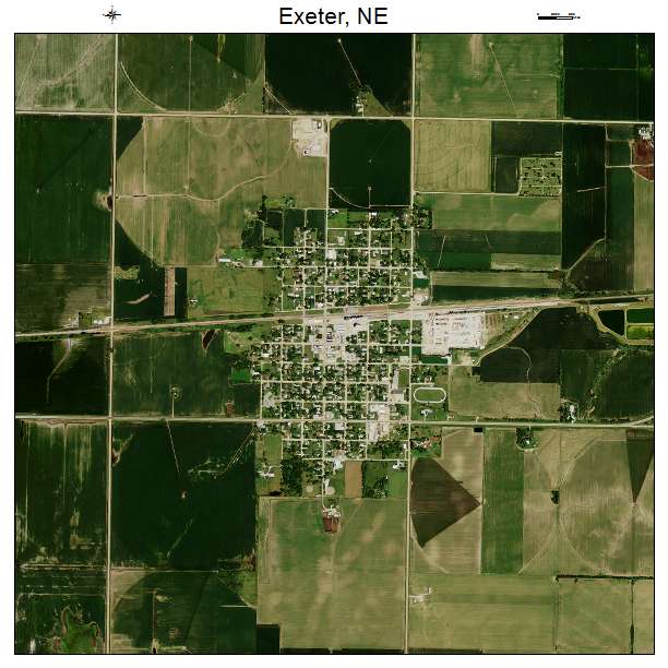 Exeter, NE air photo map