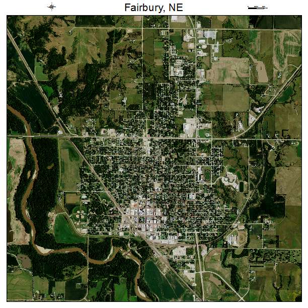 Fairbury, NE air photo map