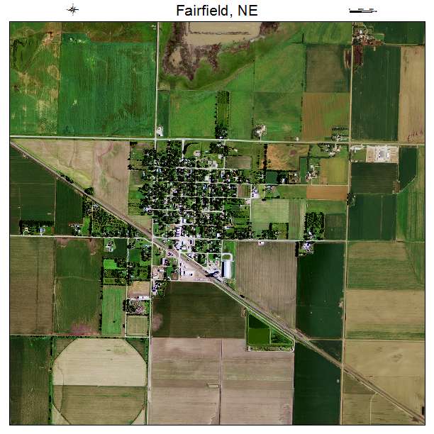 Fairfield, NE air photo map