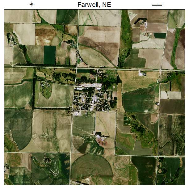 Farwell, NE air photo map