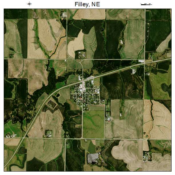 Filley, NE air photo map