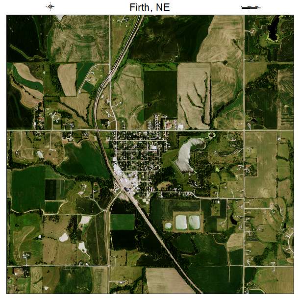 Firth, NE air photo map