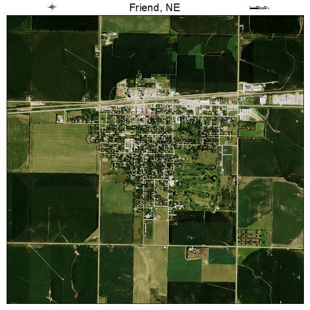 Friend, NE air photo map