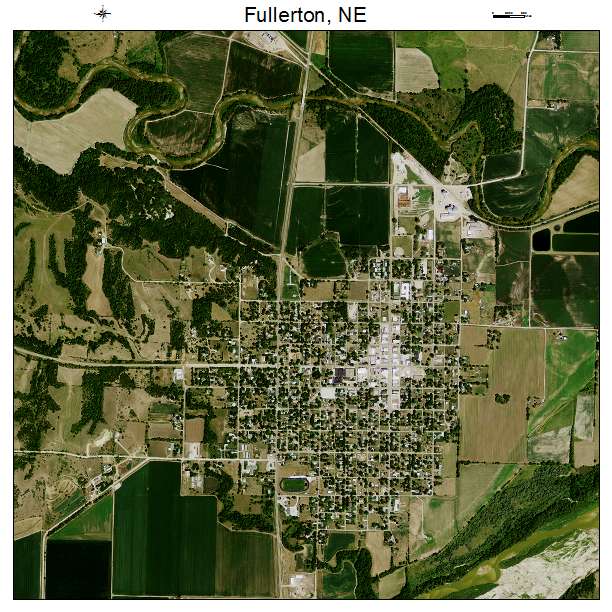 Fullerton, NE air photo map