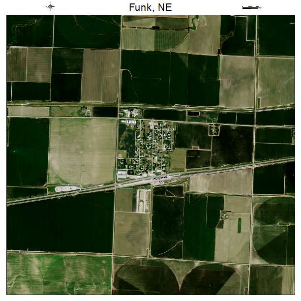 Funk, NE air photo map